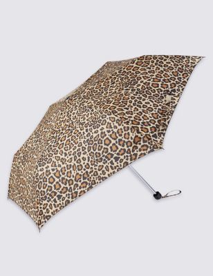 Leopard Print Compact Umbrella with Stormwear&trade;